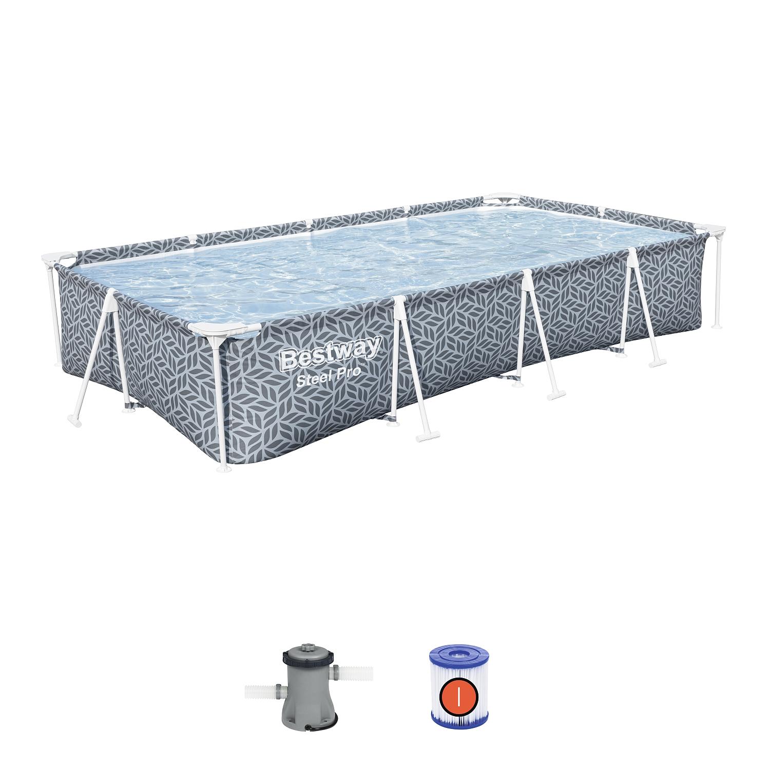 Каркасный бассейн Bestway 561FV BW, 366x201x66см, фильтр-насос фото 2